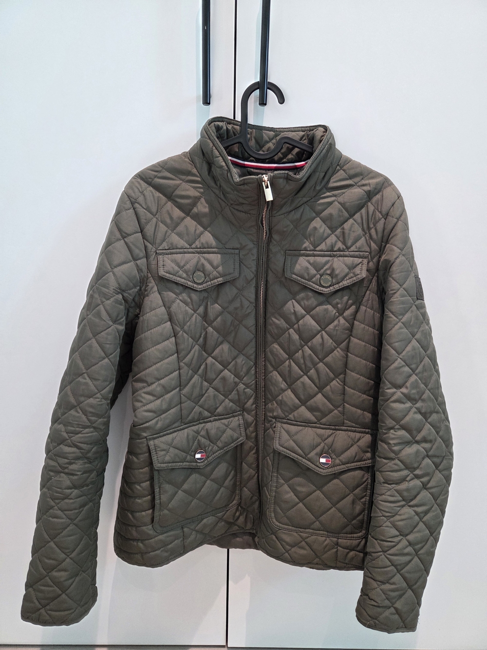 Tommy Hilfiger Quilted Olive Green Puffer Jacket S